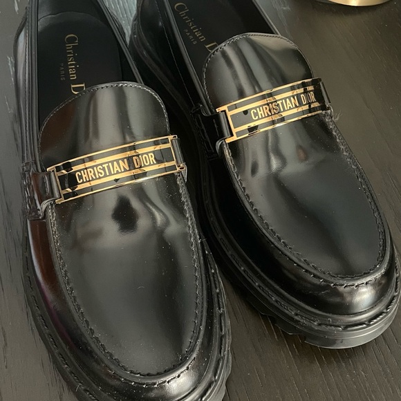 Dior Black Leather Loafers - Picture 9 of 11